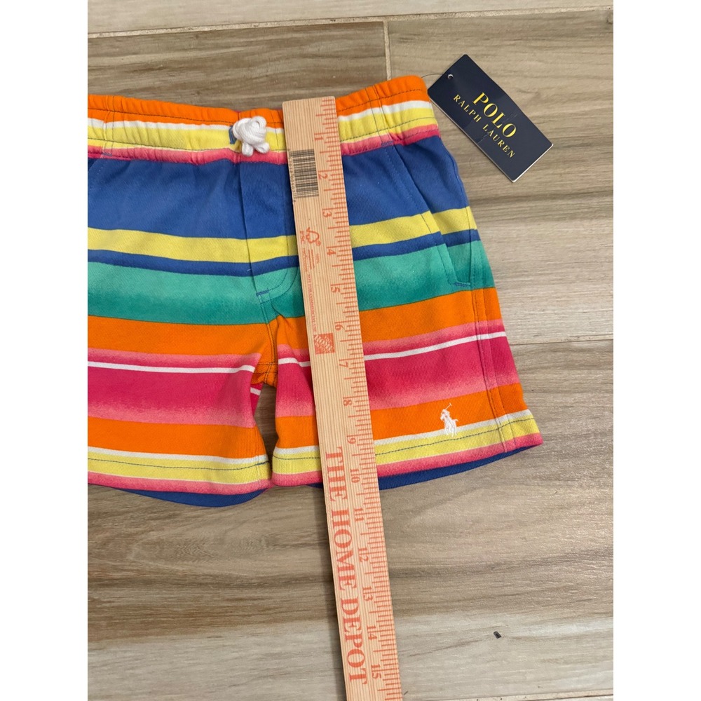 Polo Ralph Lauren Toddler Boys Multi Color Stripe Jersey Shorts Size 2 NWT - Picture 6 of 7